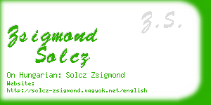 zsigmond solcz business card